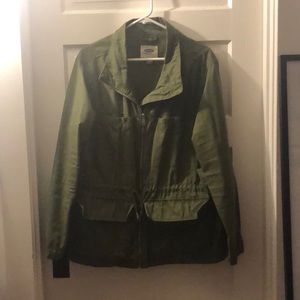 Army green zip up jacket